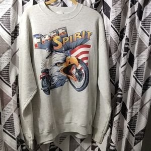 Vintage Air Waves "Free Spirit" crew neck motorcycle sweatshirt
